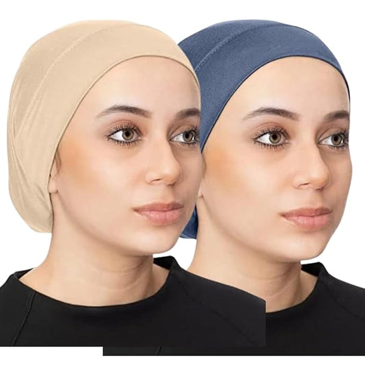 Hijab cap for women | Tube style | Pack of 3 | Black, Skin, X